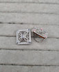 Sparkling Silver-Tone Square Party Ring