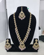 Blush Petal Long Bridal Necklace Set