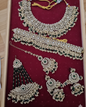 Shadaw Stone Bridal Jewelry Set Choker Necklace, Earring, Maang Tikka & Passa For Woman