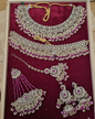 Shadaw Stone Bridal Jewelry Set Choker Necklace, Earring, Maang Tikka & Passa For Woman
