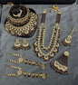 Heavy Maroon & Gold Full Handcrafted Wedding Bridal Jewelry Set