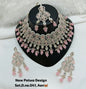 Baby Pink & Rose Gold Patwa Choker Set
