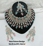 Baby Pink & Rose Gold Patwa Choker Set