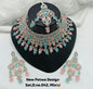 Rose Gold Patwa Choker Set with Maang Tikka