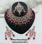 Rose Gold Patwa Choker Set with Maang Tikka