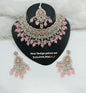 Deep Maroon Gold Patwa Choker Set with Maang Tikka