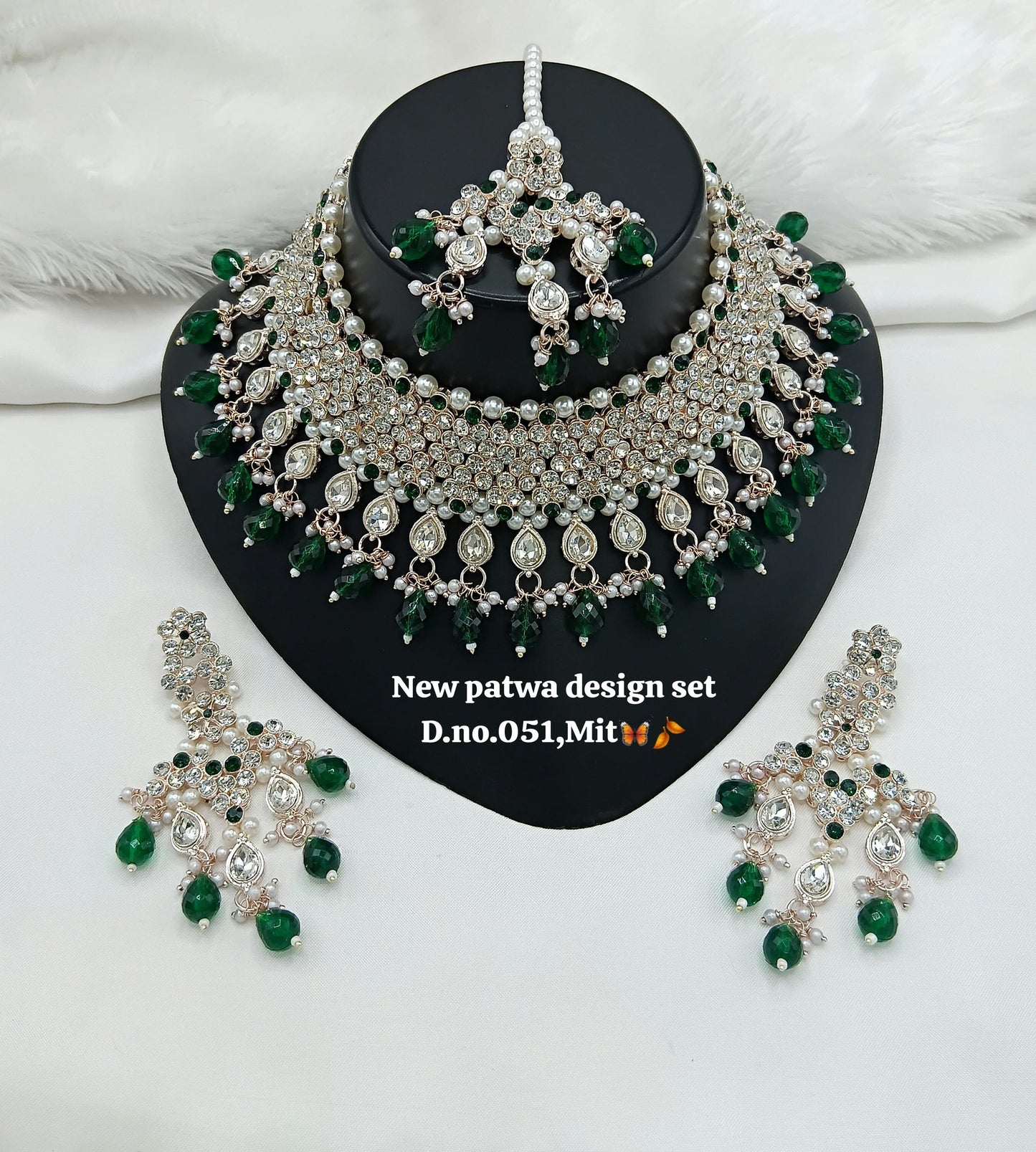 Rani Pink Rose Gold Patwa Choker Set