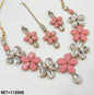 Vibrant Green & Clear Crystal Flower Jewellery Set
