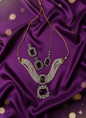 Traditional Pearl Choker Necklace Set with Matching Earrings and Maang Tikka Set