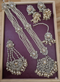 Traditional Gold Pletad Long Necklace Set 5-Piece For Woman & Girls