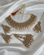 Traditional Gold Style Choker Set 4-Piece Necklace With Earring Set For Woman