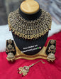 Antique Gold Emerald Accents Bridal Jewellery Set