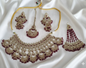 Baby Pink Champagne Bridal Choker Set With Earring set