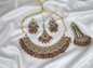 Traditional Green Kundan Choker Set with Earrings