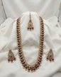 Deep Maroon Beaded Long Necklace Set