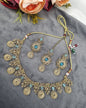 MEDALLION KUNDAN CHOKER TRIO
