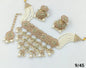 Tiered Emerald Choker Set  with Multi-Strand Pearls