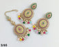 Bold Multicolor Stone Chandbalis and Statement Maang Tikka Set