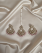 Antique Gold-Tone Earring and Maang Tikka Set For Woman & Girls