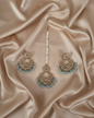 Antique Gold-Tone Earring and Maang Tikka Set For Woman & Girls