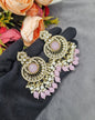 INTRICATE CHANDBALI DROP EARRINGS WITH BEAD CLUSTERS