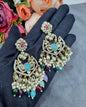 Statement Drop Earrings with Bead & Pearl Fringe