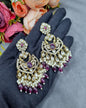 Statement Drop Earrings with Bead & Pearl Fringe