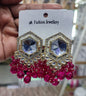 Traditional Hexagon Kundan Earrings Gold Plated Earrings for Woman Dangles