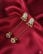 Royal Kashmiri Ghungroo with Chain Drop Dangles Earrings For Woman