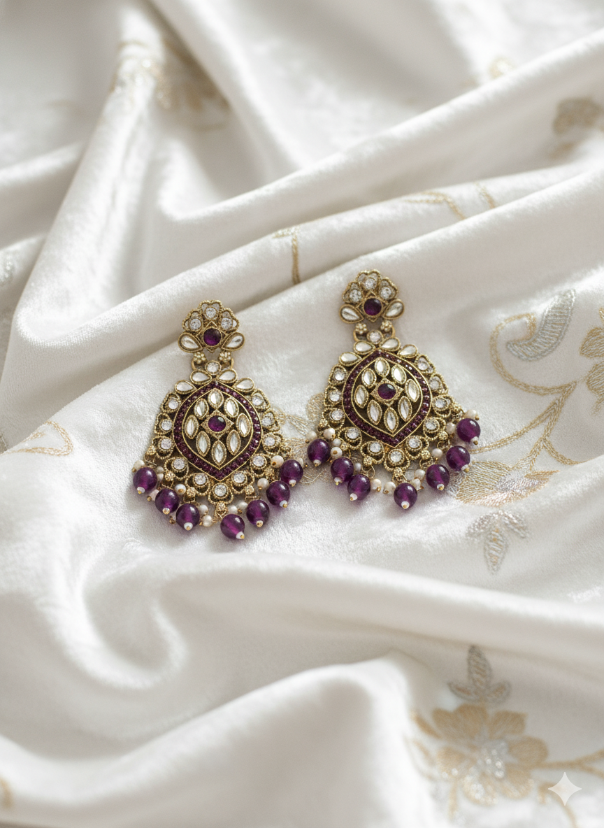 Sunshine Yellow Meenakari Chandelier Earrings