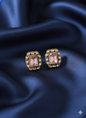 Hot Pink Royal Crystal Stud Earrings for Women