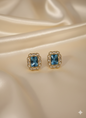 Hot Pink Royal Crystal Stud Earrings for Women