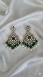 Lavender Floral Pearl Beaded Dangles Earrings