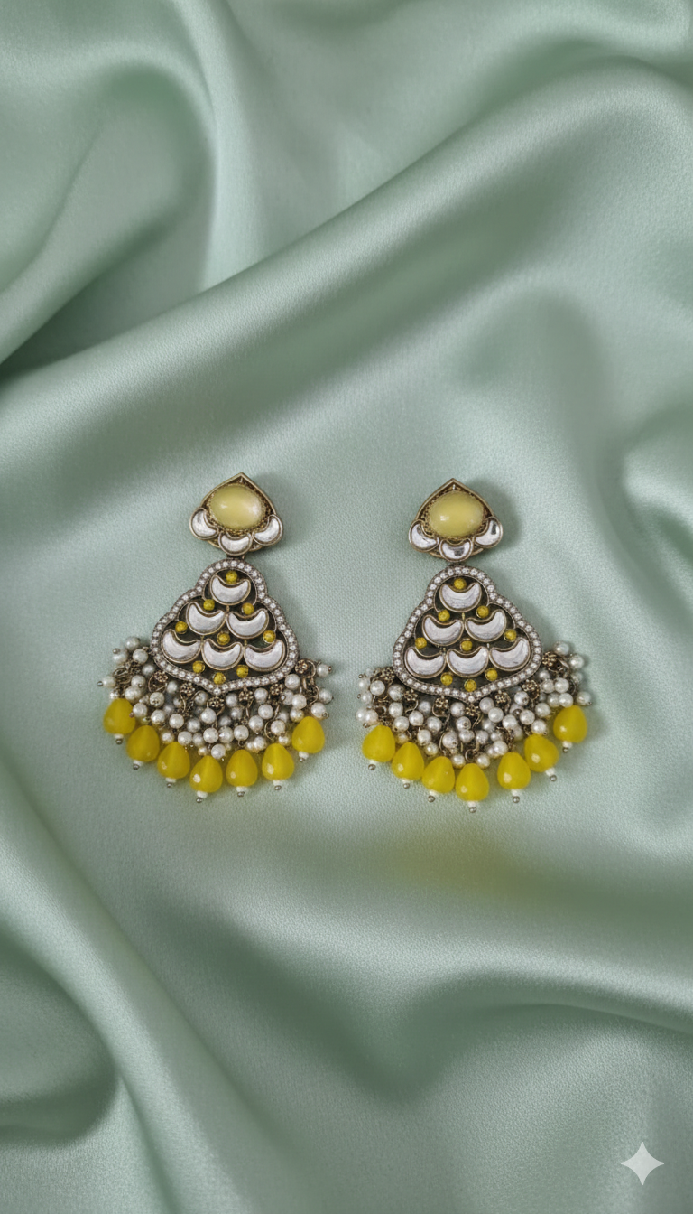 Elegant Sky Blue Heritage Drop Earring
