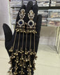 Oxidized Gold Long Kashmiri Earrings
