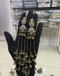 Oxidized Gold Long Kashmiri Earrings