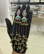 Oxidized Gold Long Kashmiri Earrings