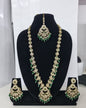 Blush Petal Long Bridal Necklace Set