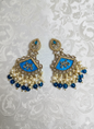 Ruby Red Meenakari Chandelier Drop  Earrings