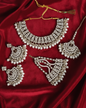 Bridal Collection Choker Necklace Set With Dangle Drop Earring For Woman