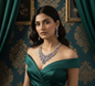 Victorian Style Deep Violet Statement Necklace Set