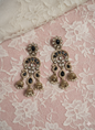 Royal Blue Triple-Tier Drop Dangles  Earrings
