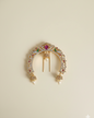 Vintage Gold Temple Hair Brooch  Traditional Stone Encrusted Jhumka Hair Pin