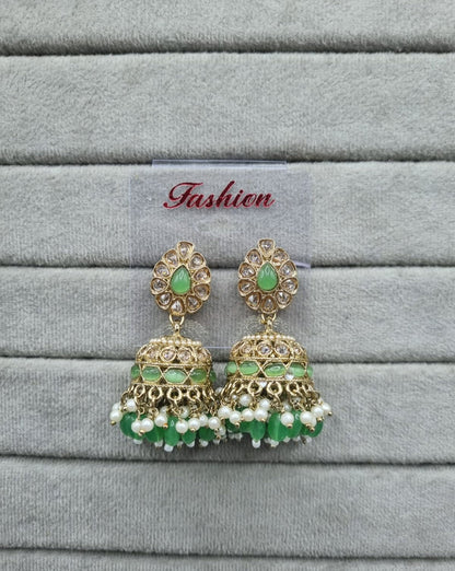 Pastel Pink & Pearl Jhumkhas