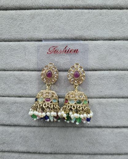 Pastel Pink & Pearl Jhumkhas