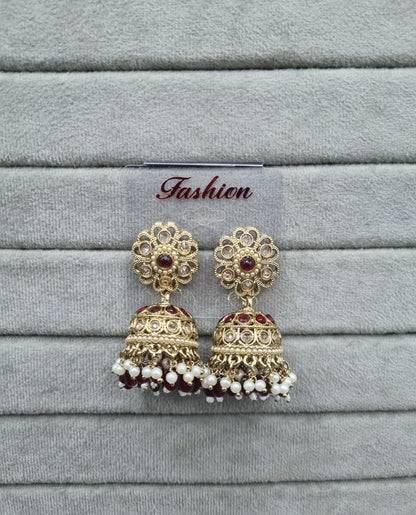 Deep Blue & Pearl Style Jhumkhas