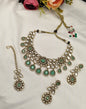 Kundan Choker Trio Earrings & Maang Tikka