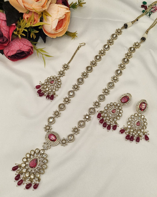 Royal Heritage Kundan Long Haram Set