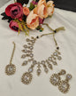 Traditional Kundan Jewellery Set with Earrings & Maang Tikka