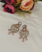 Heritage Heart Shield Kundan Earrings